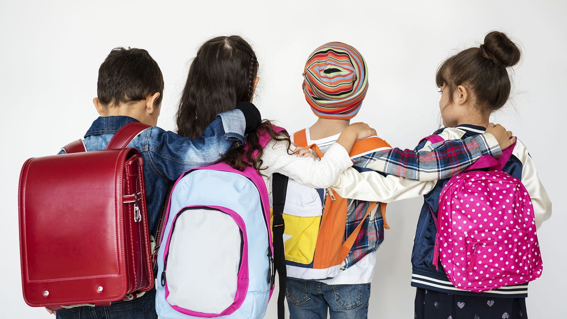 Student with backpack for education.